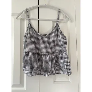 Abercrombie & Fitch XS Gingham Peplum Tank Top thumbnail 3