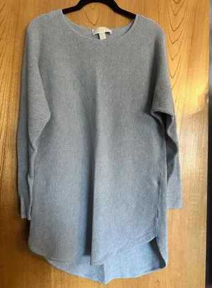 Michael Kors Hi-Low Tunic Gray Sweater thumbnail 1