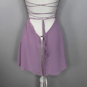 Mistress Rocks Mini Dress Size Medium Lilac Cowl Neck Rhinestone Party Sexy‎ NWT thumbnail 9