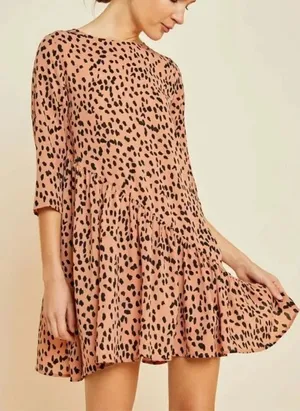 Womens Hayden Los Angeles Andy Asymmetrical Animal Print Swig Dress - Sz S thumbnail 1
