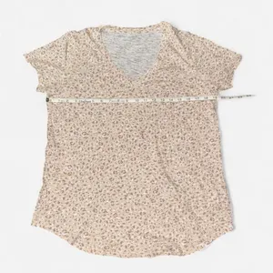 Old Navy Tan Animal Print Short Sleeve T-Shirt, size LARGE TALL thumbnail 2