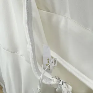 Lulus Romantic Inspiration White Sleeveless Faux Wrap Maxi Dress Wedding M NWT thumbnail 11