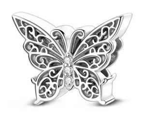 .925 Elegant Silver Butterfly Charm thumbnail 1