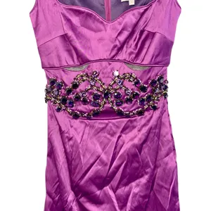NWT Mandalay Oleander Purple Beaded Embellished Midi Cocktail Evening Dress Sz 2 thumbnail 3