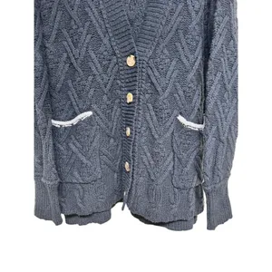 Free People Montana‎ Cable Cardi Black Women's Size Medium thumbnail 5