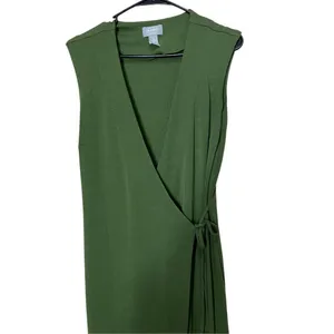 Old Navy‎ Y2K Green Wrap Dress Size M thumbnail 2