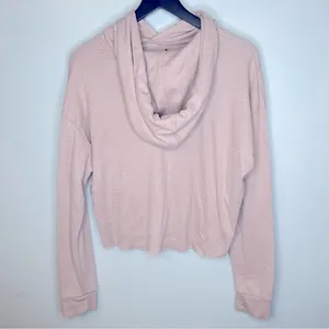 Wild Fable Waffle Knit Blush Pink Cropped‎ Hoodie Size M thumbnail 2