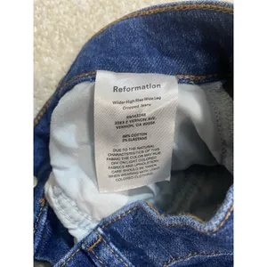 Reformation Bex Super Stretch High Rise Wide Leg Jeans Wheeler Size 26 thumbnail 9