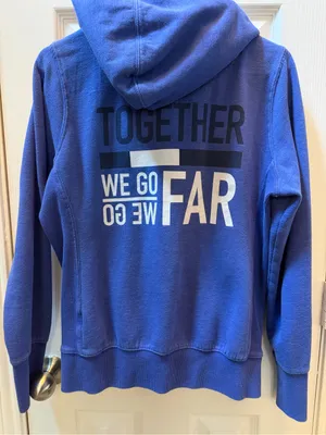 Peloton Blue Zip-Up Hoodie with Hood size M thumbnail 2