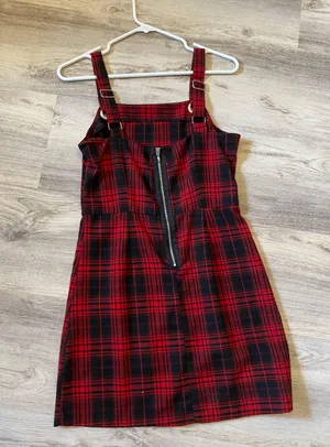 Bebop Plaid Jumper Dress thumbnail 2
