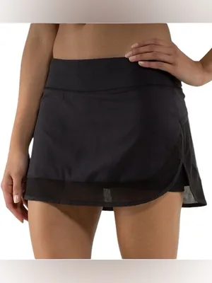 Lululemon Hotty Hot Skirt II skort shorts tennis workout mesh mid rise thumbnail 8
