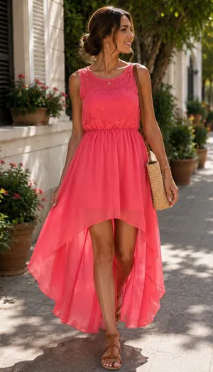 Bisou Bisou sleeveless high low Dress thumbnail 1