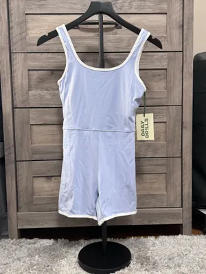 Daily Drills GO! Playsuit with Piping Mist + White S NWT thumbnail 4