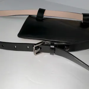 Calvin Klein Collection Black Leather Belt Bag Adjustable Waist thumbnail 7