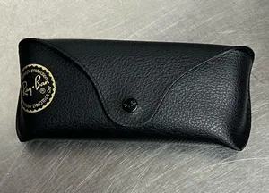 Authentic RayBan Leather Case ONLY -Black with Cleaning Cloth - NWOT thumbnail 1