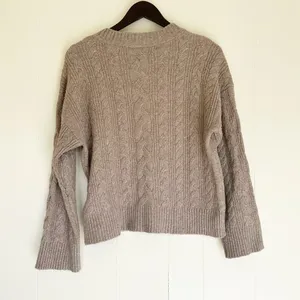 NOISY MAY Cable Knit Sweater Brown Medium thumbnail 6