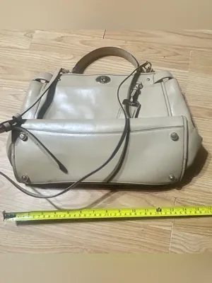 Gorg Authentic Vintage Coach Large Gramercy Leather Satchel – Beige – Pre-Owned thumbnail 3