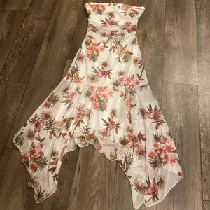 City Triangles Floral Strapless Hi-Lo Dress | Asymmetrical Summer Maxi thumbnail 3