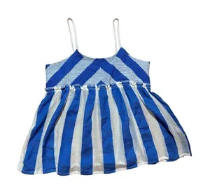 Lemlem bright blue and white striped tank sz Small‎ thumbnail 1