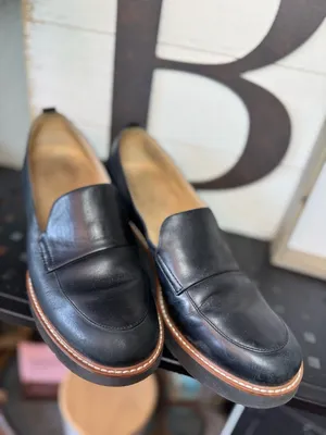 Naturalizer Darry Black Leather Platform Loafers Size 10M thumbnail 3