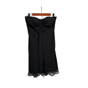 White House Black Market Black Tie Chiffon Strapless Cocktail Dress Size 6 thumbnail 2