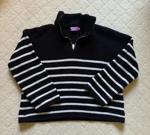 Edikted Quarter Zip-Up Sweater thumbnail 1