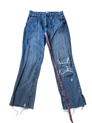 Good American Good Boy High-Rise Distressed Boyfriend Jeans thumbnail 6