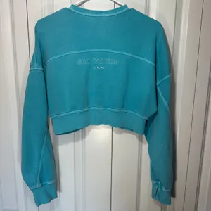 OFFLINE by Aerie Sweatshirt Throwback Snap Fleece XS Blue Henley Got Water Crop thumbnail 5
