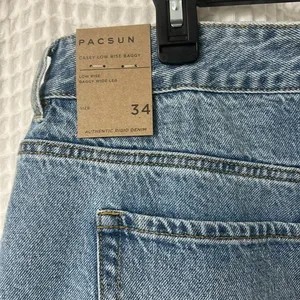 PacSun Casey Low Rise Baggy Wide Leg Jeans Women's 34 SHORT Blue Denim NWT thumbnail 8