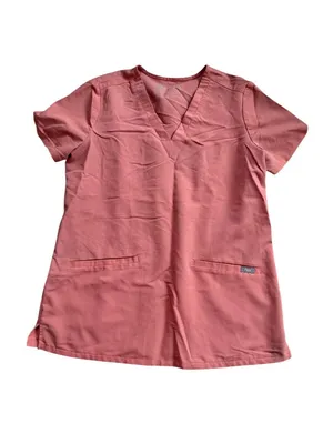 FIGS Women’s Peach V Neck Scrub Top Size Small thumbnail 3
