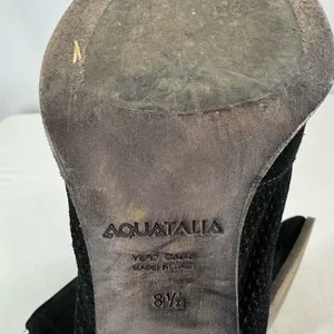 Aquatalia Perforated Suede Bootie in Black Size 8.5‎ thumbnail 8