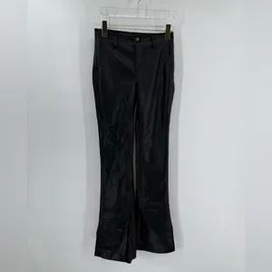 We the free LEVEL UP VEGAN‎ SLIT PANTS IN BLACK BY FREE PEOPLE size 25 thumbnail 5