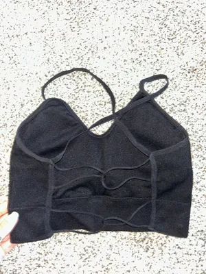 Backless workout top Black thumbnail 2
