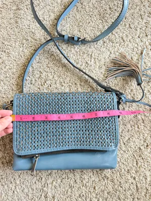 Patricia Nash Corfu Woven Crossbody in Dusty Blue thumbnail 10