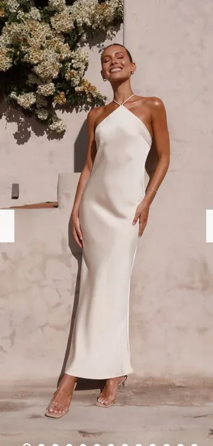 Billy J Chiara Maxi Dress White Size 8 thumbnail 1