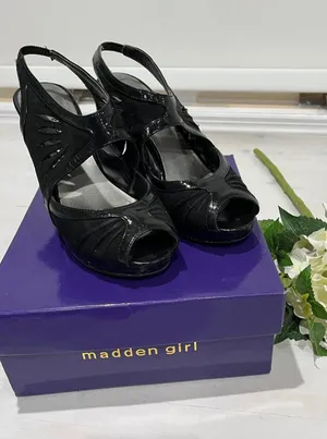 Madden Girl Black‎ Slingback Heels Peep Toe Platform Pumps Party Shoes thumbnail 1
