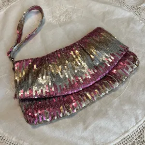 Sequined Clutch Wristlet Pink Silver Gold Prom Wedding Taylor Swift Era’s Tour thumbnail 2