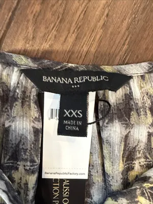 Banana Republic Neutral Multi Printed Tiered Midi Dress Size XXS NWT - C26-032 thumbnail 2