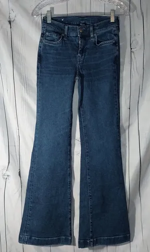 Splendid Flare Mid-Rise Trouser Y2K Boho Retro Dark Wash Jeans thumbnail 1