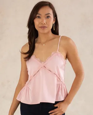 NWT Georgie Lacey Layering Cami Pink Large thumbnail 1