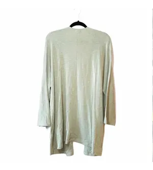Anthropologie DONNI. Sandwash Ribbed Open Front Cardigan Tan White Stripe NWT thumbnail 6