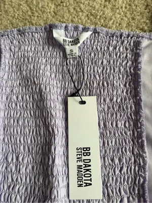 Revolve BB Dakota Sheet To Streets purple bohemian boho blouse Top size small NWT thumbnail 4