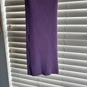 Michael Costello REVOLVE amari Lilac Ribbed Knit mini Dress Small asymmetrical thumbnail 5