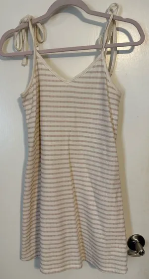 Madewell Striped Sleeveless Dress thumbnail 1