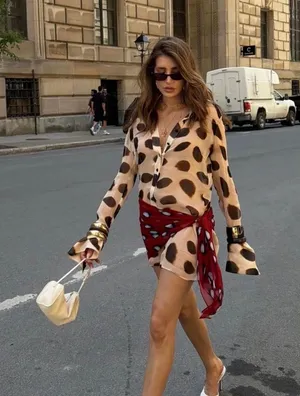 Soera Margot Animal Shirt Dress thumbnail 1