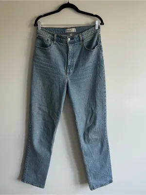 Abercrombie & Fitch Curve Love The 90s Straight Ultra High Rise 10Long thumbnail 8