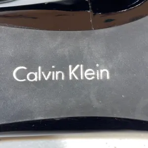 Calvin Klein Womens Black Patent Leather Round Toe Block Heel Pumps Size 7.5 thumbnail 7