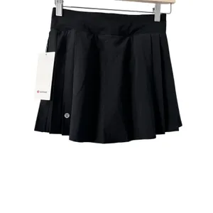 Lululemon Side-Pleat High-Rise Tennis Black Skirt Size 4 NWT thumbnail 5