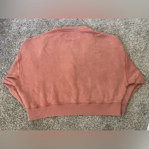 Women’s American Eagle Cropped Henley Sweatshirt Size L thumbnail 4