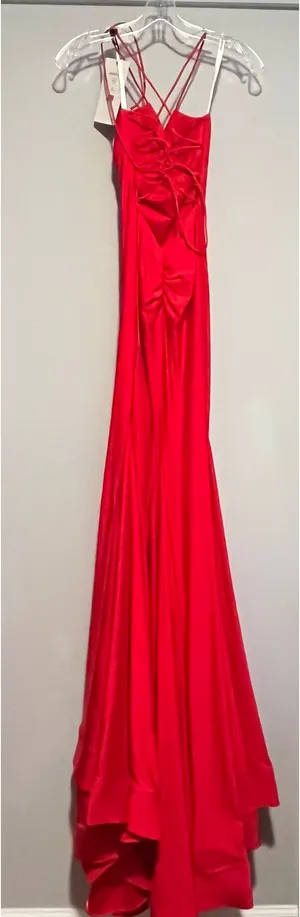 Sherri Hill Red Dress Prom 53879 thumbnail 3